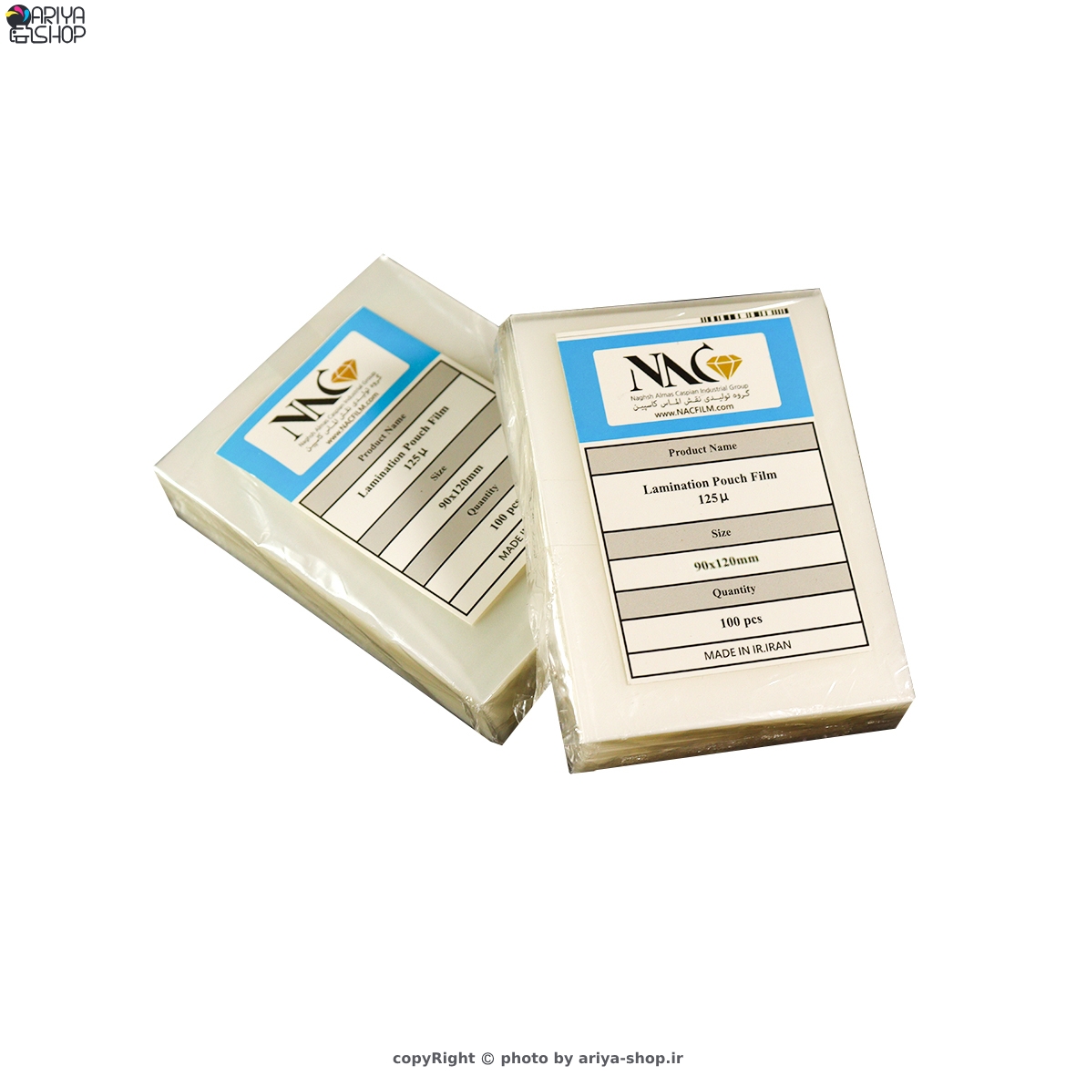طلق پرس لمینت براق 125 میکرون 9 در 12 مدل ان ای سی NAC